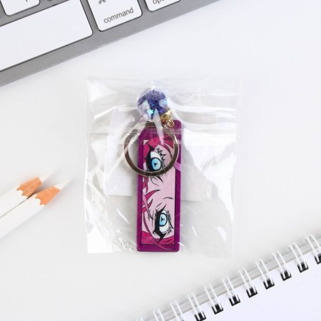 Acrylic key keychain, anime plate, 8 x 2 cm-4