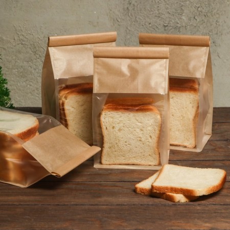 Paper Craft package, with a window, a rectangular bottom, 13 x 10 x 28 cm