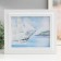 Key closed "ship" 26.5x31.5 cm white
