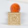 Printing for wax with a wooden handle "openwork flower" 9x2.2x2.2 cm