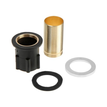 Zein Z6972 kitchen mixer, silicone spout, 40 mm cartridge, brass, black/chrome-10