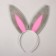 Carnival rim "ears of a hare", foam rubber, gray-pink color