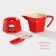 Ceramic set for Fonda Dolyana "Glacock", 2 skewers, red color