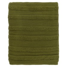 Cotton blanus with an essiential -bastard bastard olive color, size 130x170 cm