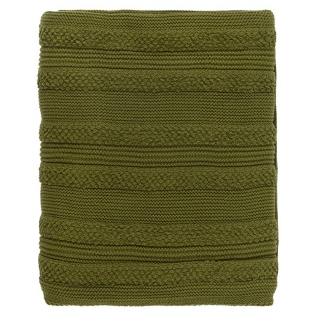 Cotton blanus with an essiential -bastard bastard olive color, size 130x170 cm