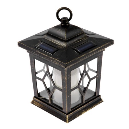 Lamp on the solar battery Uniel "Lantern" 14x22 cm, IP44, 1 LED, EFF. flame, t/white-2