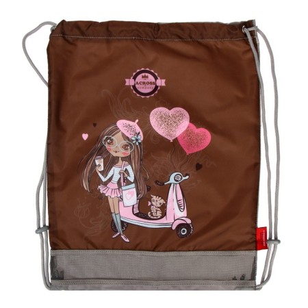 Frame backpack 35 x 28 x 13 cm, Across 193, filling: bag, brown ACR22-193-6-10