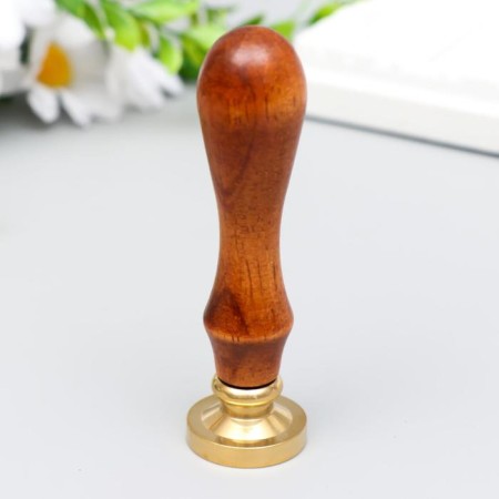 Printing for wax with a wooden handle "Compass" 9x2.5x2.5 cm-2