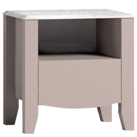 Bedside table Brownie 42, 512 × 392 × 520 mm, mocko / white color-2
