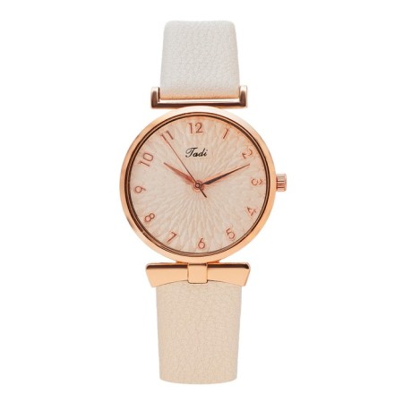 Women's watch, D-3.3 cm, beige watch-1