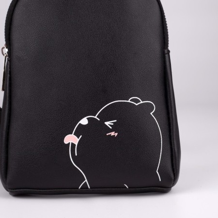 Bag over the shoulder bee Bear with lightning, black color-3