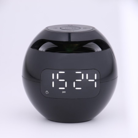 Clock - electronic desk alarm clock: column, Bluetooth, TF card, 8.5 x 7.5 cm, USB-1
