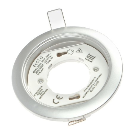 Builtrous lamp Ecola 5355, GX53, IP20, 220 V, 25x106 mm, round, silver