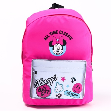 A backpack with a reflective pocket, 30 cm x 15 cm x 40 cm "mouse", Minnie Mouse-3