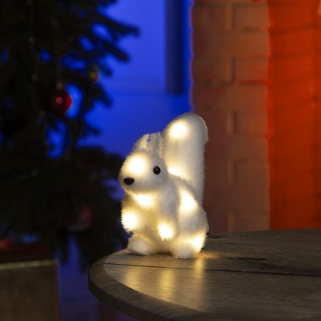 LED figure "Squirrel" 7 × 14 × 5 cm, phlock, batteries CR2032x2 (not in the kit), glow warm white
