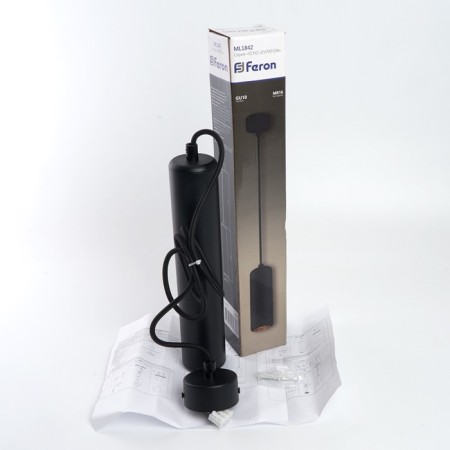 Ceiling light Feron ML1842, IP20, GU10, 35 W, 54x54x260 mm, black color-4