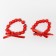 A set of rings for napkins 2 pcs. "Bow", col. red, d 5 cm, tree