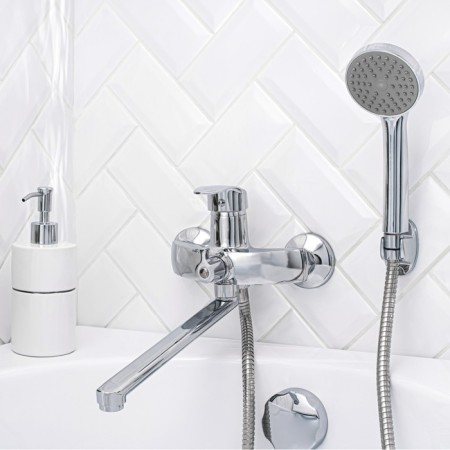 Bath mixer RMS SL85-006E, single-leaf, chrome-1