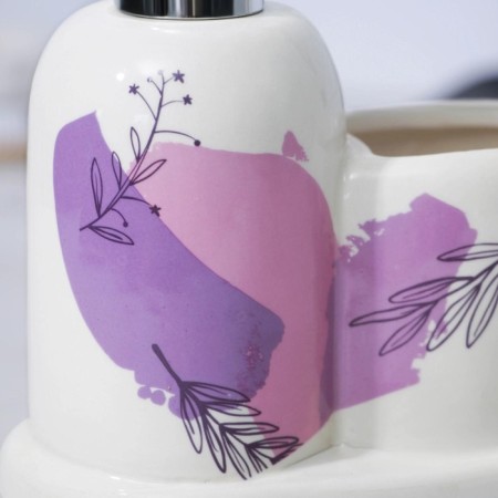 A dispenser for liquid soap with a glass "Lilac, 300 ml.-2