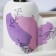 A dispenser for liquid soap with a glass "Lilac, 300 ml.