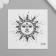 Tattoo on the body Black "Esoteric. The Sun" 6x6 cm