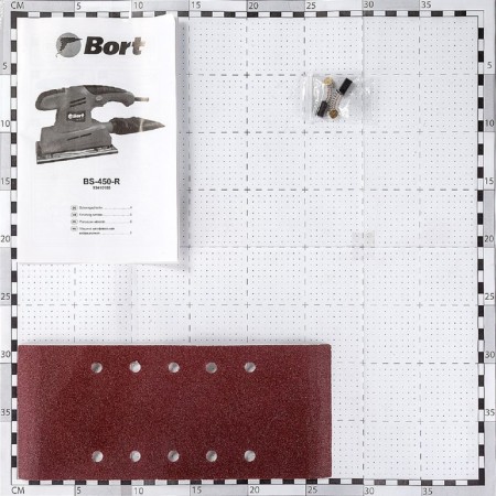 Vibration grinder BORT BS-450-R, 400 W, 7000-12000 rpm, sole 115x230 mm-6
