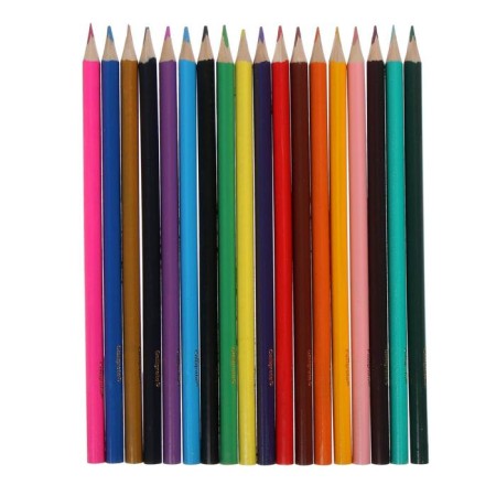 Pencils 18 flowers, wooden body, triangular-1