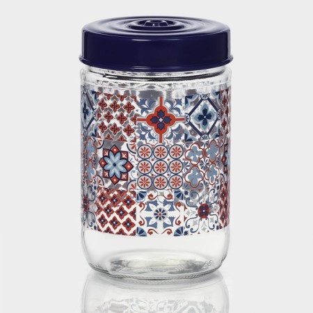 Glass Bank for bulk products "Mosaic", 660 ml