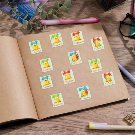 Paper stickers of the evaluation "Call", 10.5 × 18 cm-2