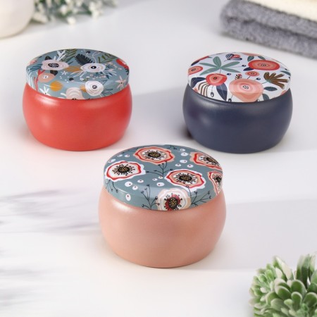 Aromatic candle made of soy wax with dry flowing "Garnish" 4.5x6 cm, 80 g-2