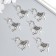 Decor for creativity Metal "Skeleton Unicorn" silver set 6 pcs 3.9x2.7 cm