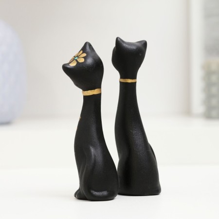 Figure "Love Cats" set 2pcs Black 4x4x11cm-2