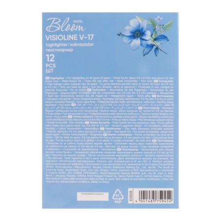 Builder Mark 4.5 mm Erichkrause Visioline V-17 Pastel Bloom, water-based ink, mix-5