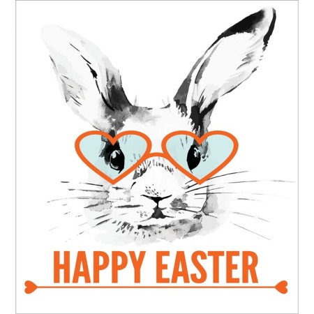 A set of napkins for setting the table "Easter hare with glasses", rectangular, size 32x46 cm, 4 pcs-3