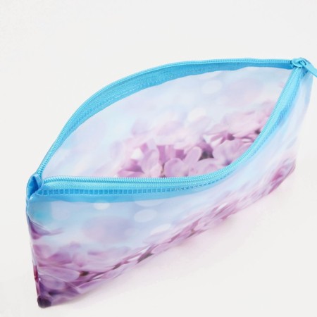 Lightning cosmetic bag, PVC, blue/lilac color-2