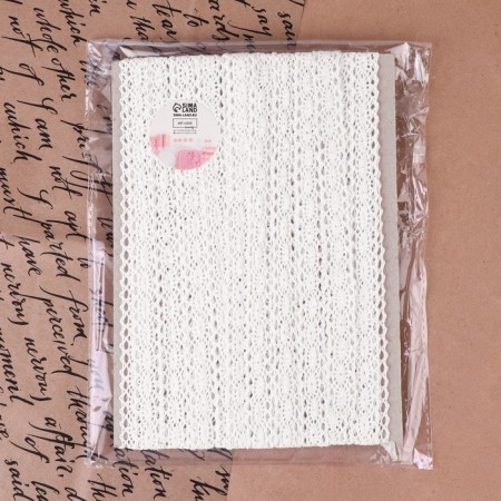 Knitted lace, 15 mm × 10 ± 1 m, white color-3