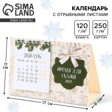 Calendar 2025 desktop with tear -off sheets “New Year: Time for a fairy tale”, 16.9 x 14 cm