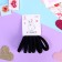 Hair gum "Zayushka" (set 6 pcs) with love, 4 cm, black