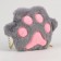 Plush "paw" bag, gray color