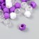 Plastic beads "Crystal polyhedron. Violet, white, transparent" set of 30 g 1x1x1 cm