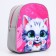 Baby backpack for a girl "Kitten", 27x23 cm