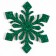 Decor "Snowflakes" on an adhesive basis, set of 6 pcs., Green color