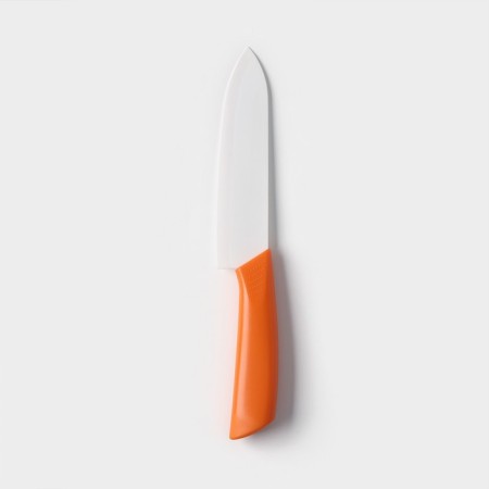 Knife ceramic shade "Simple", blade 15 cm, handle Soft Touch, yellow color-2