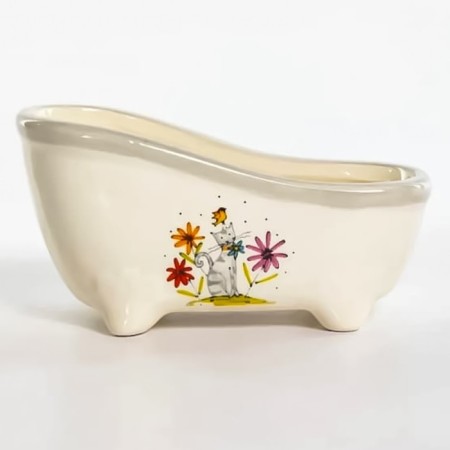 Elrington sponge stand “Gray Cat”, 12.7x6.7 cm