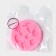 Mold Dolyana "Vegetable Mix", silicone, d = 8 cm, pink color