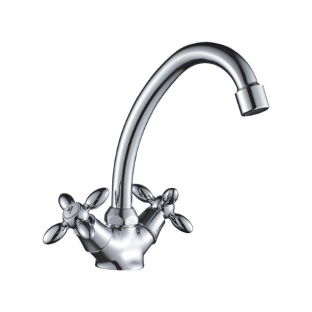 Decoroom DR53012 shell mixer, two -wound, excess length is 122 mm, chrome