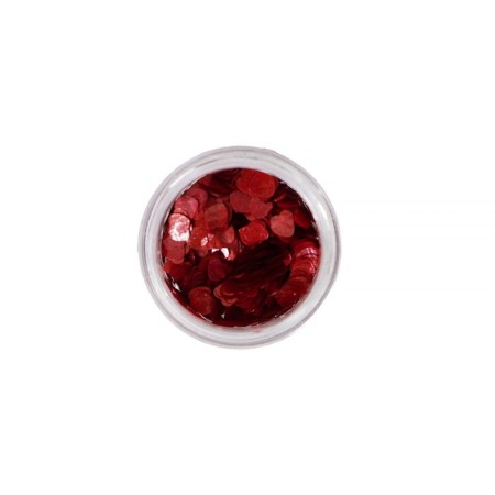 Glitter Figure "Hearts", red-2