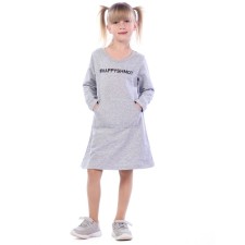 Baby dress happyshmot, height 98 cm, color gray-melange