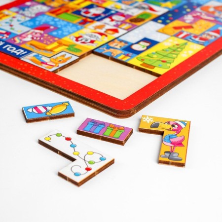 Wooden Tetris "New Year! Favorite holiday "-2