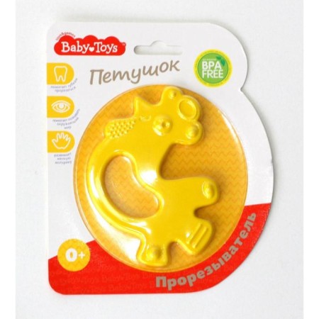 Silicone teether "cockerel", color mix-4
